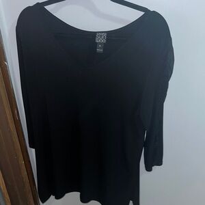 CLARA SUNWOO Black Blouse with Long Sleeves